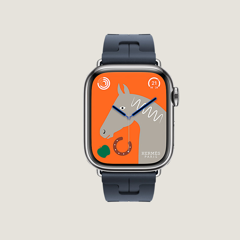 Series 9錶殼& Apple Watch Hermès 41 mm Kilim Single Tour 
